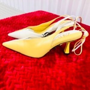 ZARA LEATHER Tie Up Shoes, 40, NWT